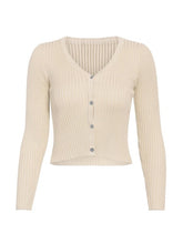 Carregar imagem no visualizador da galeria, Misswim Sexy buttons knitted sweater cardigan women Slim