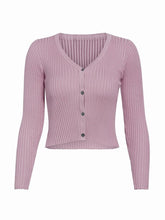 Carregar imagem no visualizador da galeria, Misswim Sexy buttons knitted sweater cardigan women Slim