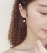 Carregar imagem no visualizador da galeria, Sterling silver diamond zircon earrings