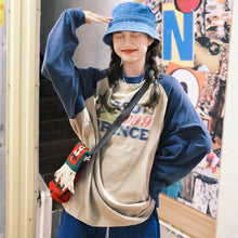 Carregar imagem no visualizador da galeria, Sweet Retro Loose Round Neck Long Sleeve Letter Long Sleeve T-shirt