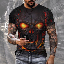 Carregar imagem no visualizador da galeria, Men's Digital Print Street Sports Short Sleeve T-Shirt