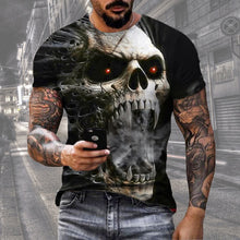 Carregar imagem no visualizador da galeria, Men's Digital Print Street Sports Short Sleeve T-Shirt