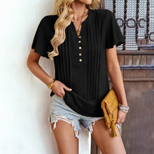 Carregar imagem no visualizador da galeria, Women's Loose Shirt Casual Short-sleeved Top