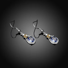 Carregar imagem no visualizador da galeria, Fine Jewelry S925 Sterling Silver Blue Sapphire Earrings