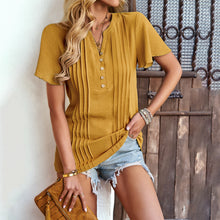 Carregar imagem no visualizador da galeria, Women's Loose Shirt Casual Short-sleeved Top