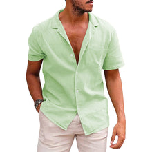Carregar imagem no visualizador da galeria, Men's Summer Loose Solid Color Button Shirt