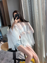 Carregar imagem no visualizador da galeria, Women's Chiffon Two Piece Ruffle Top