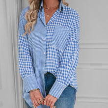Carregar imagem no visualizador da galeria, Women's Fashion Loose Casual Plaid Shirt
