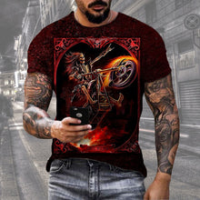Carregar imagem no visualizador da galeria, Men's Digital Print Street Sports Short Sleeve T-Shirt
