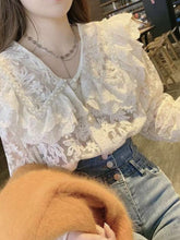 Carregar imagem no visualizador da galeria, Design Sense Niche Lace Sweet And Chic Blouse For Women