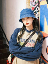 Carregar imagem no visualizador da galeria, Sweet Retro Loose Round Neck Long Sleeve Letter Long Sleeve T-shirt