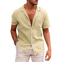 Carregar imagem no visualizador da galeria, Men's Summer Loose Solid Color Button Shirt