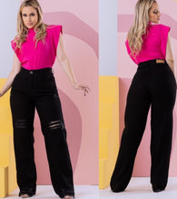Carregar imagem no visualizador da galeria, Calça jeans em sarja rasgado