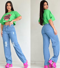 Carregar imagem no visualizador da galeria, Calça jeans em sarja rasgado