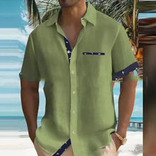 Carregar imagem no visualizador da galeria, Summer New European And American Style Men&#39;s Clothing Shirt Leisure Lapel Fashion Printing
