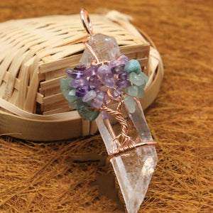 Origin White Crystal Pendant Crystal Rough Stone Pendant