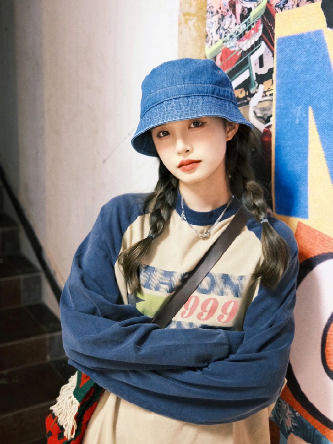 Sweet Retro Loose Round Neck Long Sleeve Letter Long Sleeve T-shirt